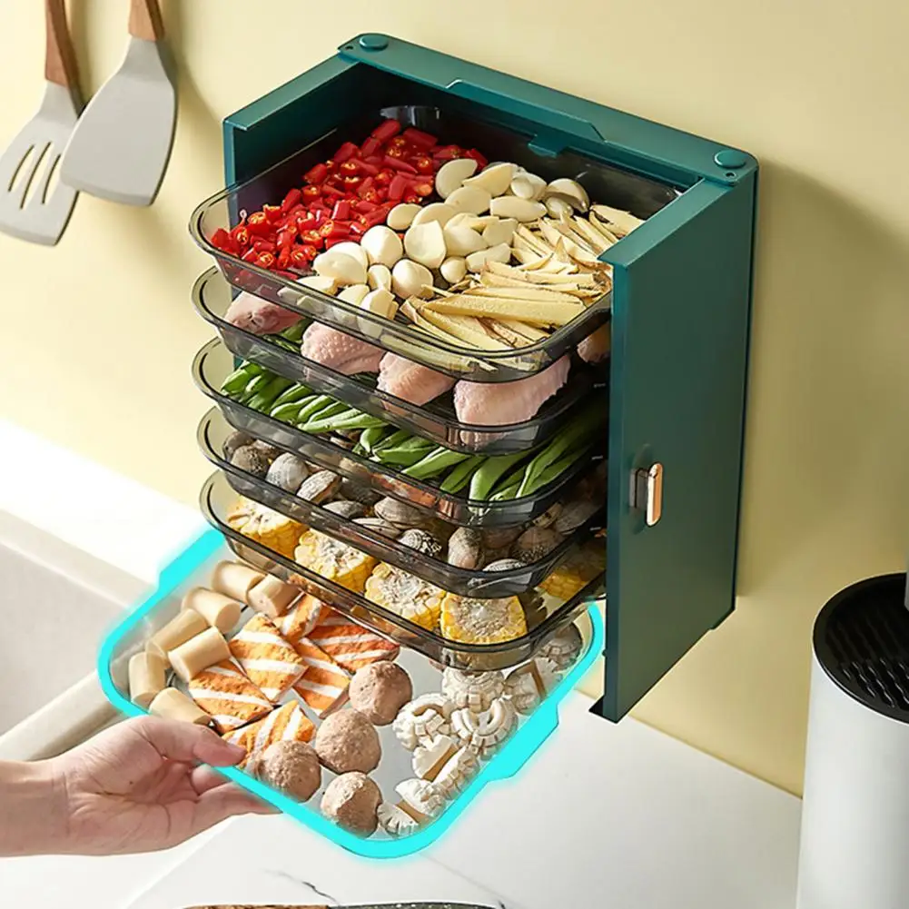 Ingredient Storage Tray Stable Food Tray Snap-on Design Capacity Multi-layered Food Preparation Tray Stackable Side for Kitchen