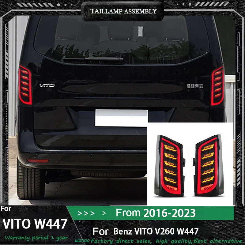 

Автомобильные аксессуары, задние фонари для Mercedes-Benz VITO W447 V260, задние фонари 2016-2021, полностью светодиодные последовательные задние фонари