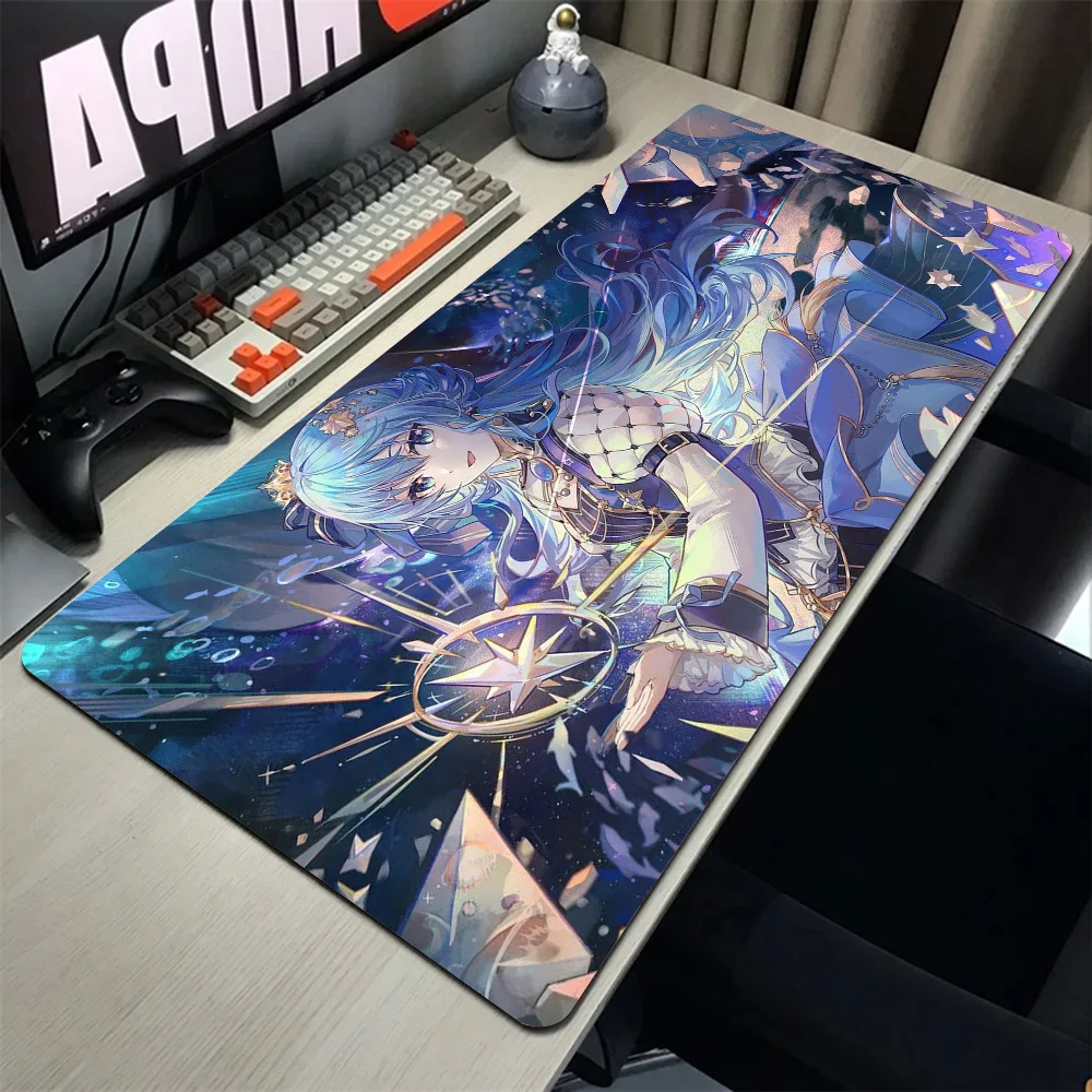 Hoshimachi Suisei Anime Mousepad Mouse Mat Desk Mat With Pad Gaming Accessories Prime Gaming XXL Keyboard Pad Padding Mat