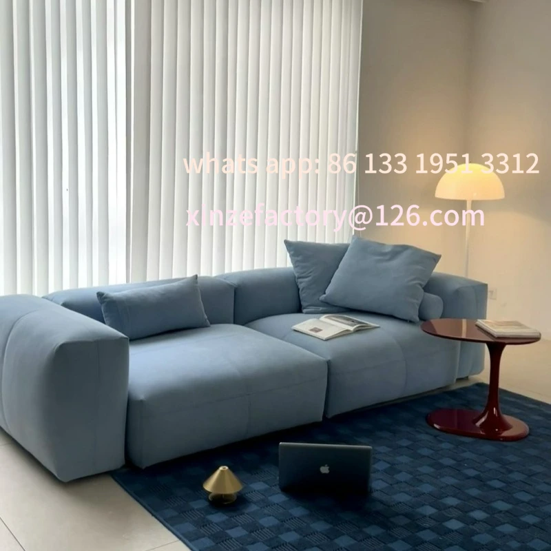 

Customizable Nordic Cream Blue Tofu Sofa
