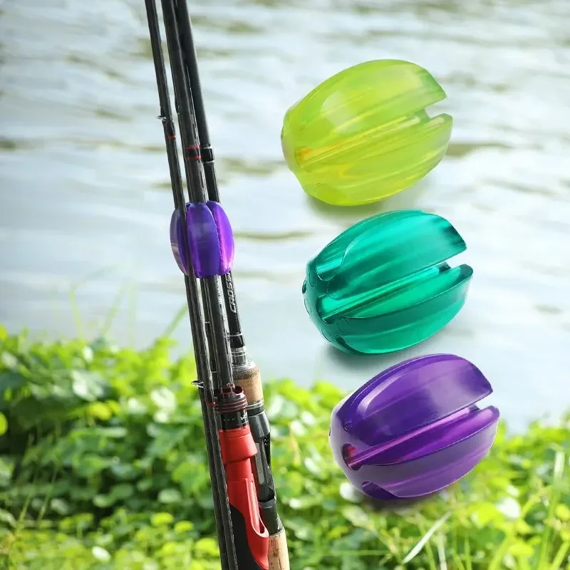 2Pcs Rubber Anti‑Collision Fishing Rod Fixed Ball Rod Stopper Portable Organizer Storage Racks Fishing Tackle Accessories