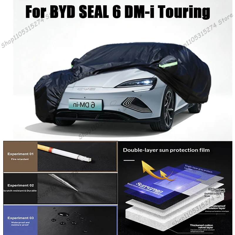 

For BYD SEAL 6 DM-i Touring 2025 2026 Car Full Car Cover Outdoor Sun Anti UV Rain Snow Dust Protection Oxford Cloth Accessories