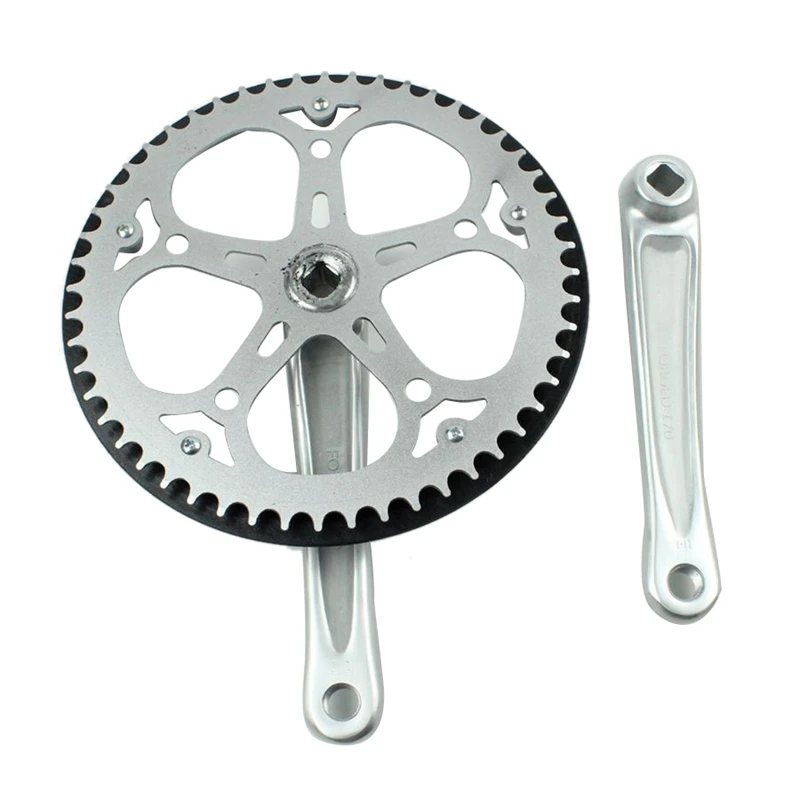 Folding Bike Crankset 52T Square Hole 170mm CNC Crankset Bicycle Crank Set Sprocket