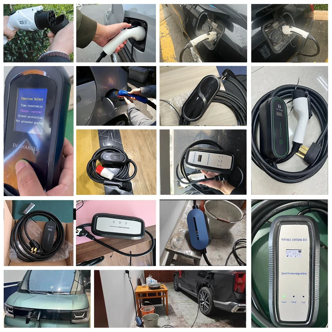 المحمولة Type2 Evse Gbt Id 4 المستوى 2 شاحن Ev شاحن ل Volkswagen Id 4 المنزل Ev شاحن ل Vw Id4 Volkswagen الملحقات #3