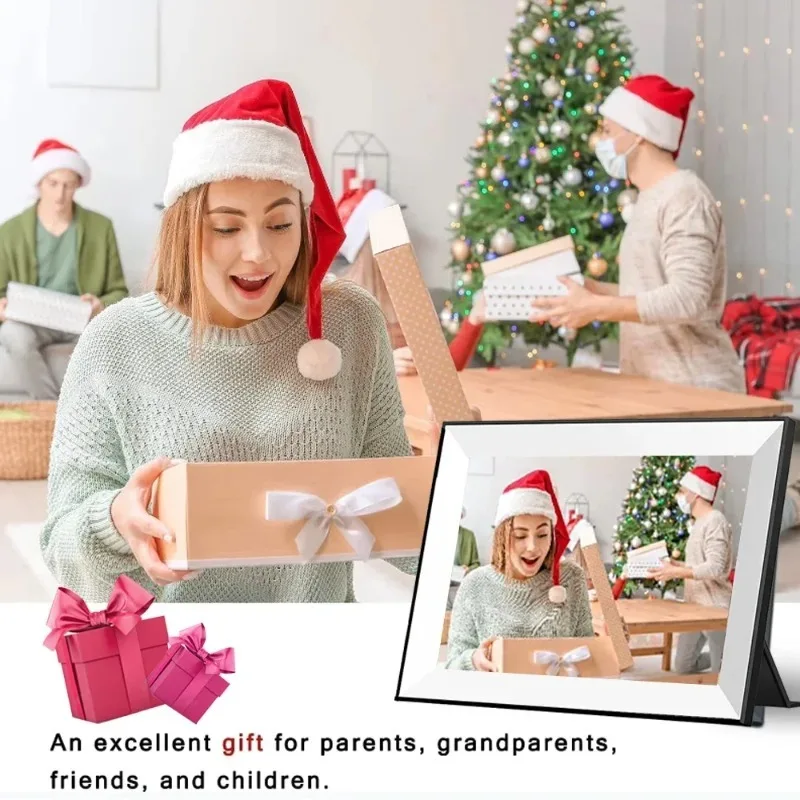 10.1/15.6 بوصة واي فاي إطار الصورة الرقمية 32 جيجابايت إطار الصورة الرقمية الذكية مع 1920*1080 IPS HD شاشة تعمل باللمس إطار رقمي هدية