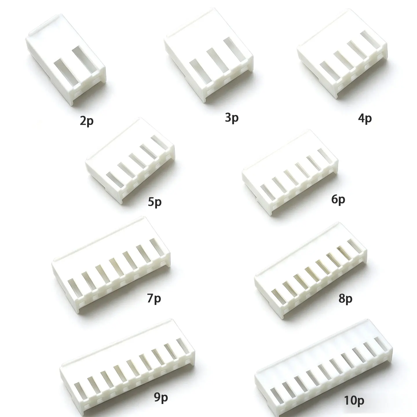 VH3.96 Connector Housing Male Plug 3.96mm Pitch 2P 3P 4P 5P 6P 7P 8P 9P 10P with Female Crimp Terminals for Wire to Board Power