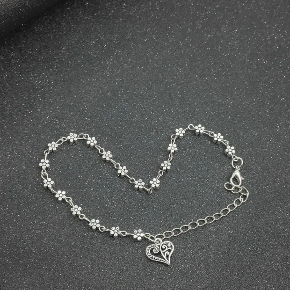 女の子のためのヴィンテージアンクレット,フットチェーン,ビーチアンクル,自由奔放に生きるブレスレット,花,プラム