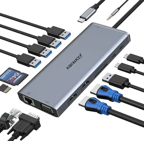 

Портативная USB-док-станция для нескольких мониторов и зарядных устройств – концентратор 14-в-1 для Dell/HP/Lenovo/Surface Оптимизированная SEO-заголовка: Портативный 14-i