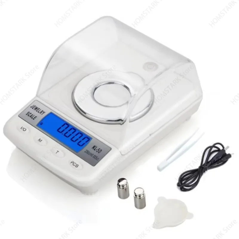 Digital Milligram Scale 100g/50g Capacity, 0.001g Resolution, Blue Backlit LCD Screen, Electronic Balance for Weight Measurement