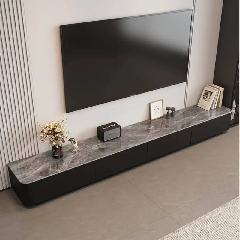 

Modern Long Tv Cabinet European Decoration Gray Storage Nordic Tv Cabinet Black Vintage Luxury Muebles De Sala Furniture Home