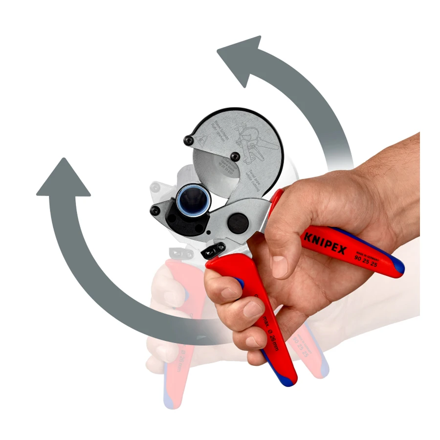 KNIPEX 90 25 25 Pipe Cutter for Composite and Plastic Pipes Cutting Pliers Spare Cutting Wheel Available