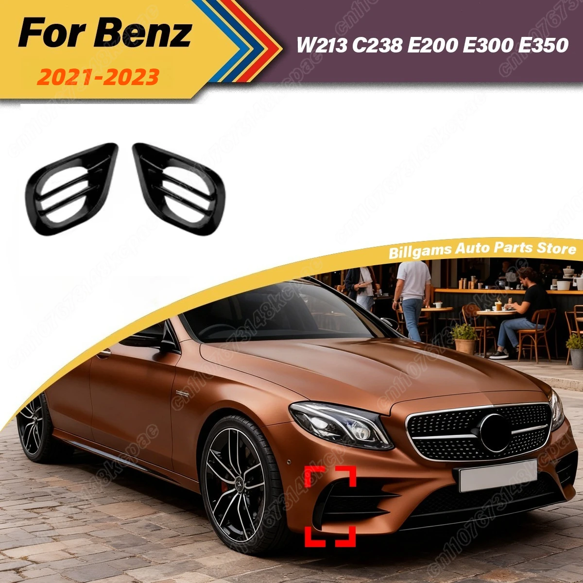 

For Mercedes Benz E Class W213 S213 E260 E300 E53 AMG 2021 2022 2023 Car Front Fog Lamp Protective Cover Decoration Body Kit