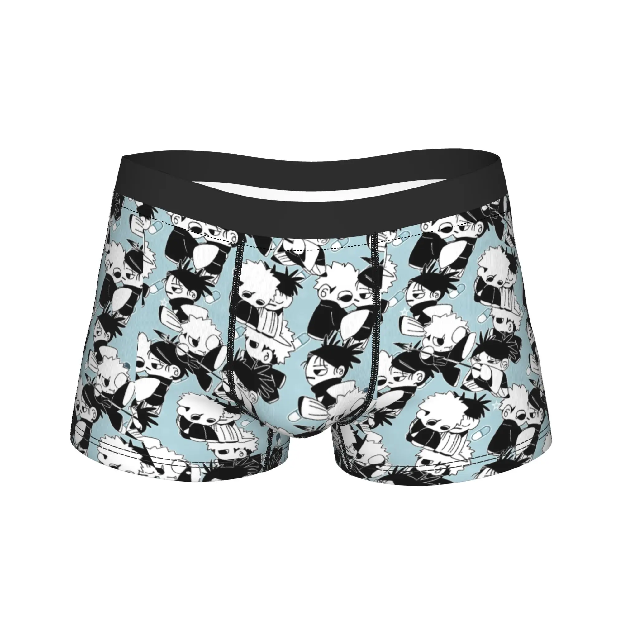 Jujutsus kaisens Character Head Underwear  Sexy Soft Underpants Printing Boxer Brief For Men Pouch Plus Size Trunk