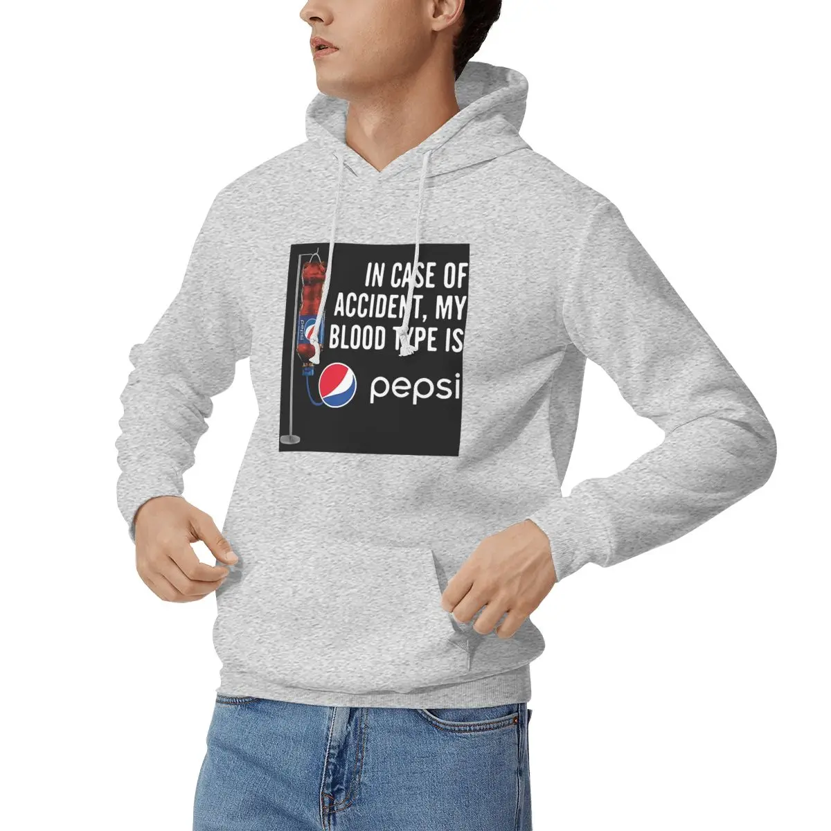 In Case Of Accident My Blood Type Is-Pepsi Hoodies Men Women Casual Pullover Sweatshirt Hip Hop Long Sleeve Hooded Autumn Winter