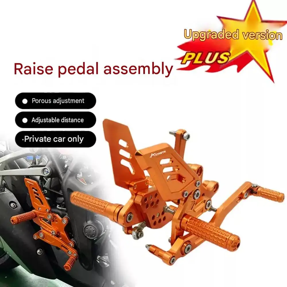 Non-destructive installation racing footpegs for KOVE 321RR; adjustable-height rear-set assembly; high-quality aftermarket parts