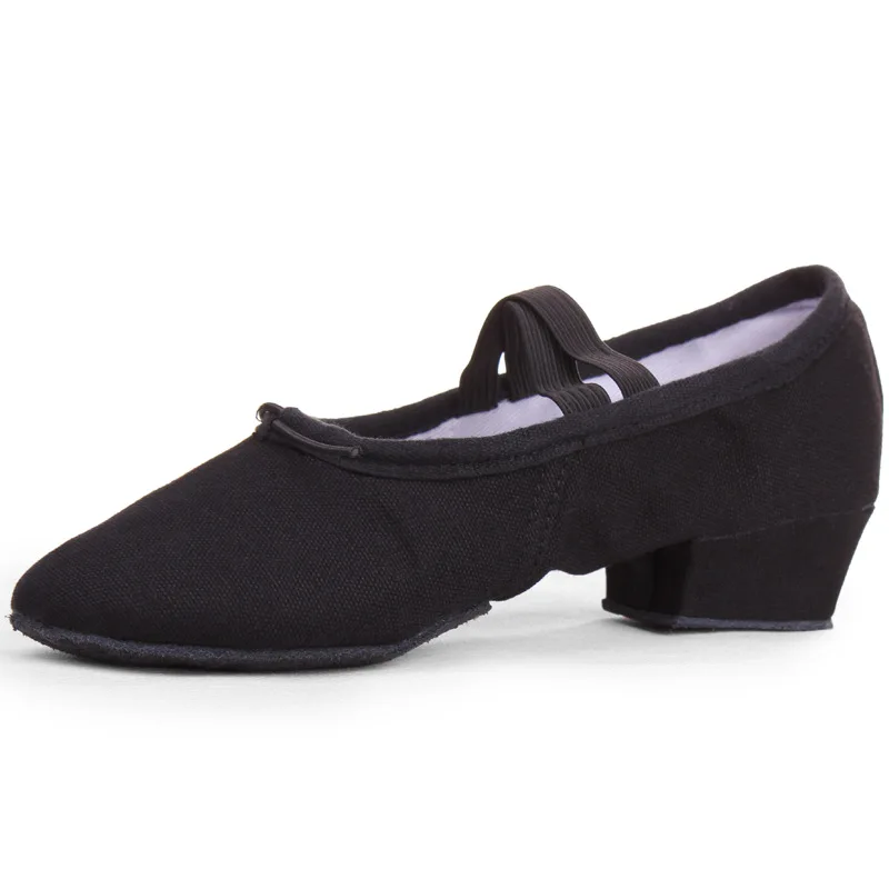 Low-heeled Canvas Teacher Practice Soft Ballroom Dance Shoes Salsa Tango Ballet Dance Shoes Children Girls Women