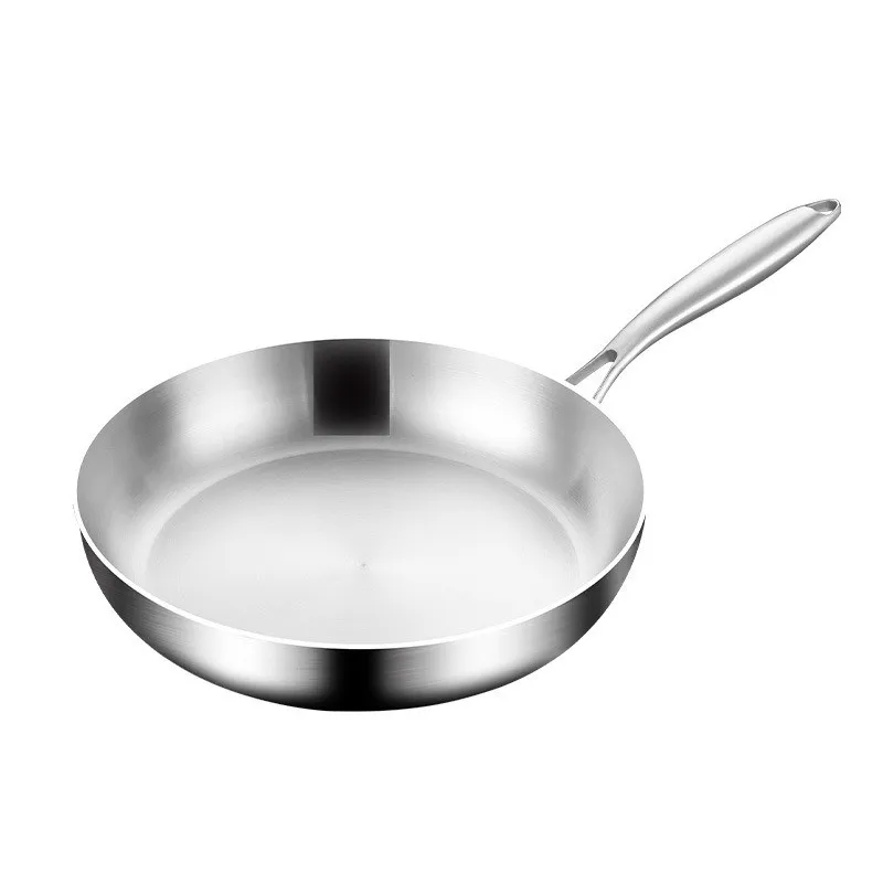 

Pan Steak Pancake 304 stainless steel uncoated wok Household wok induction cooker Special Non-Stick for gas range frying pan