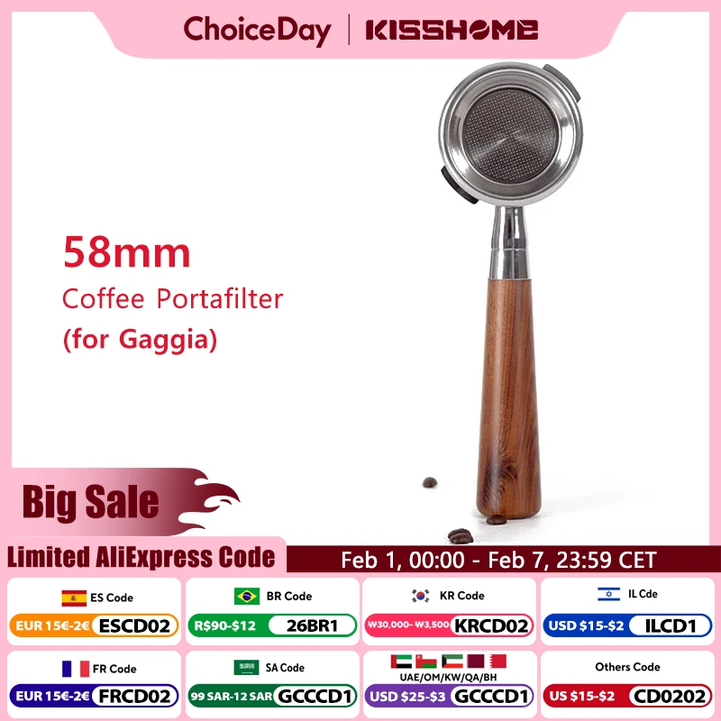 

Coffee Bottomless Portafilter Naked 58MM For GAGGIA Classic Replacement Barista Espresso Maker Cafe Machines Accessories