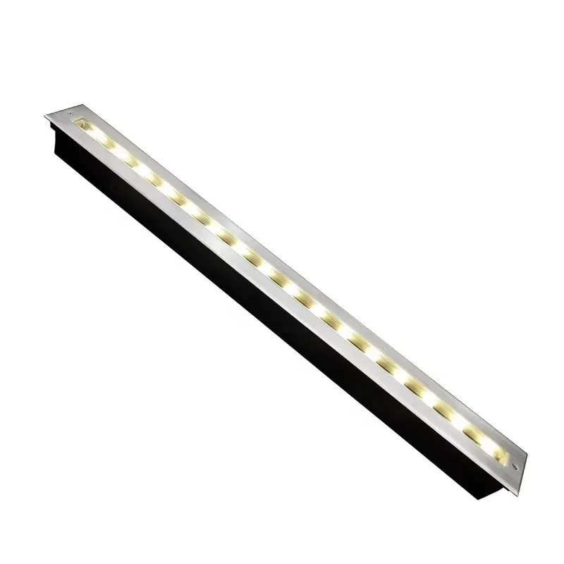 Popular RGB Digital LED Recessed Linear Light High Power Aluminum Lamp Body with Stainless Steel 12V Linear Inground Light