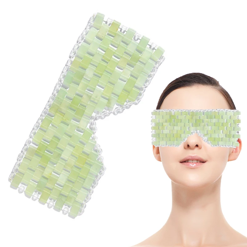 

Natural Jade Eye Face Mask Massager Cooling Sleep Eye Facial Mask Relax Sleep Massager Cold Therapy Mask SPA Beauty Tool