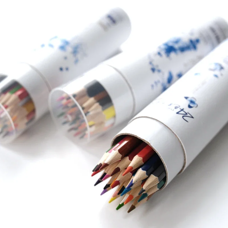 24/36/48 Wood Colored Pencils Non-toxic Painting Writing Drawing Sketching Pencil School Stationery