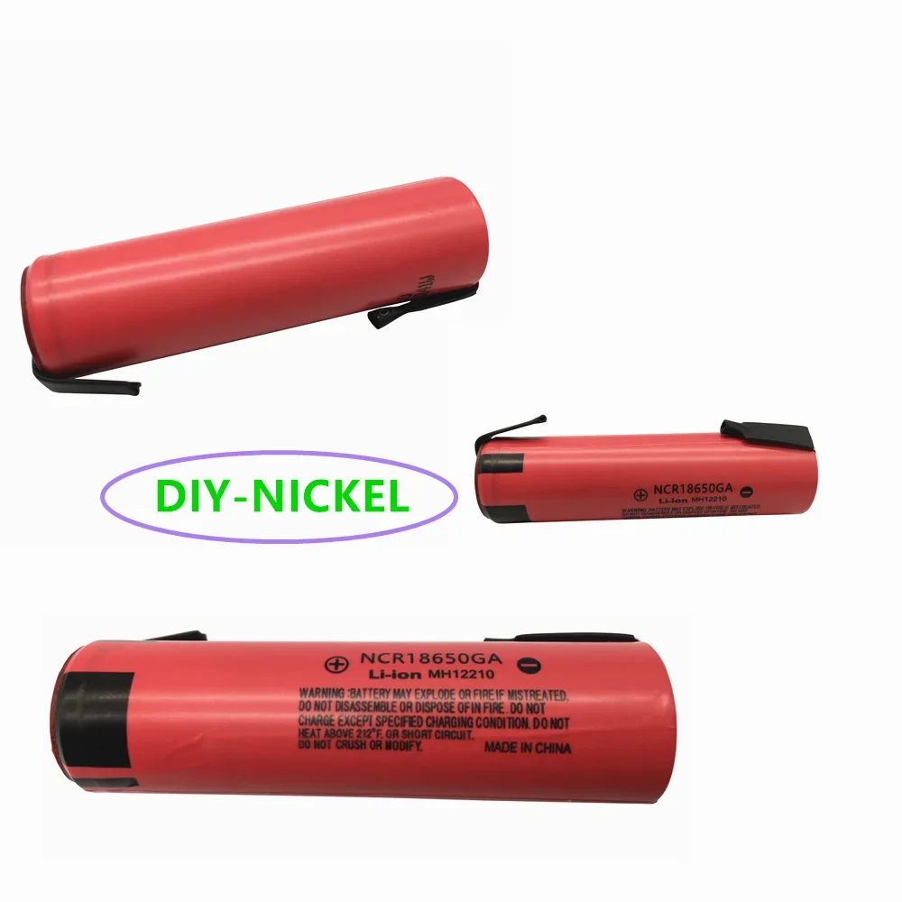 Batería recargable NCR 18650GA de alta descarga 3,7 V 3500mAh 18650 adecuada para todo tipo de productos electrónicos + NICKEL DIY