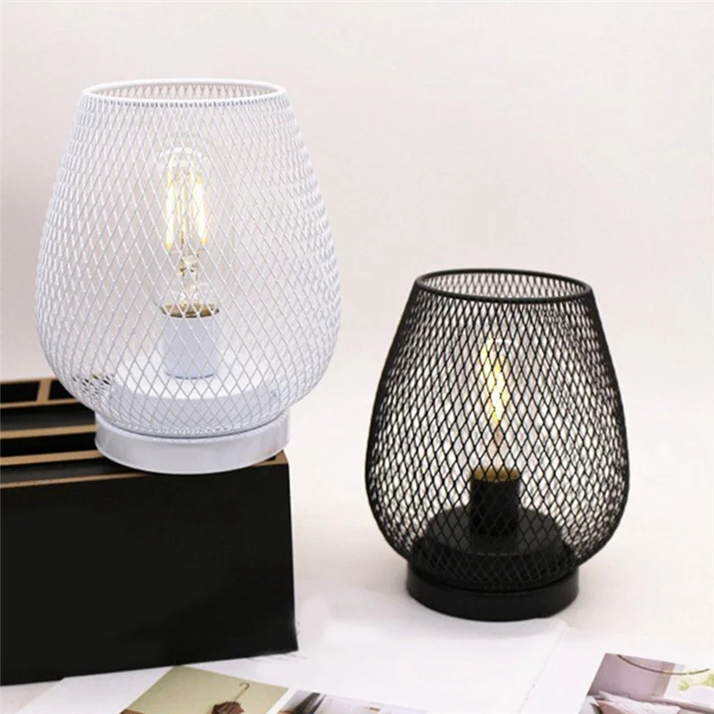 

IALJ-Metal Cage LED Lantern Battery Powered Light With LED Great For Weddings Parties Patio Events Night Light Durable