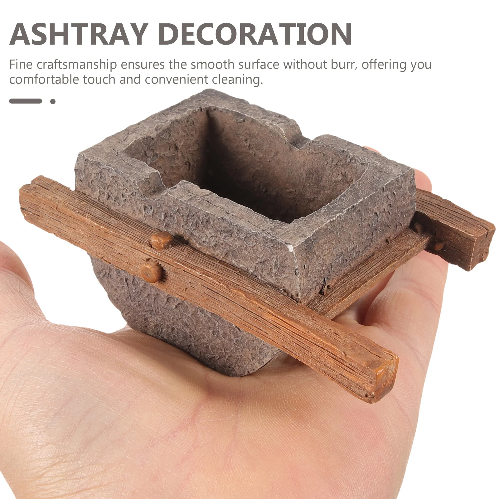

Windproof Ashtray Desktop Ornament Holder Cute Tabletop Decoration Trendy Retro Room