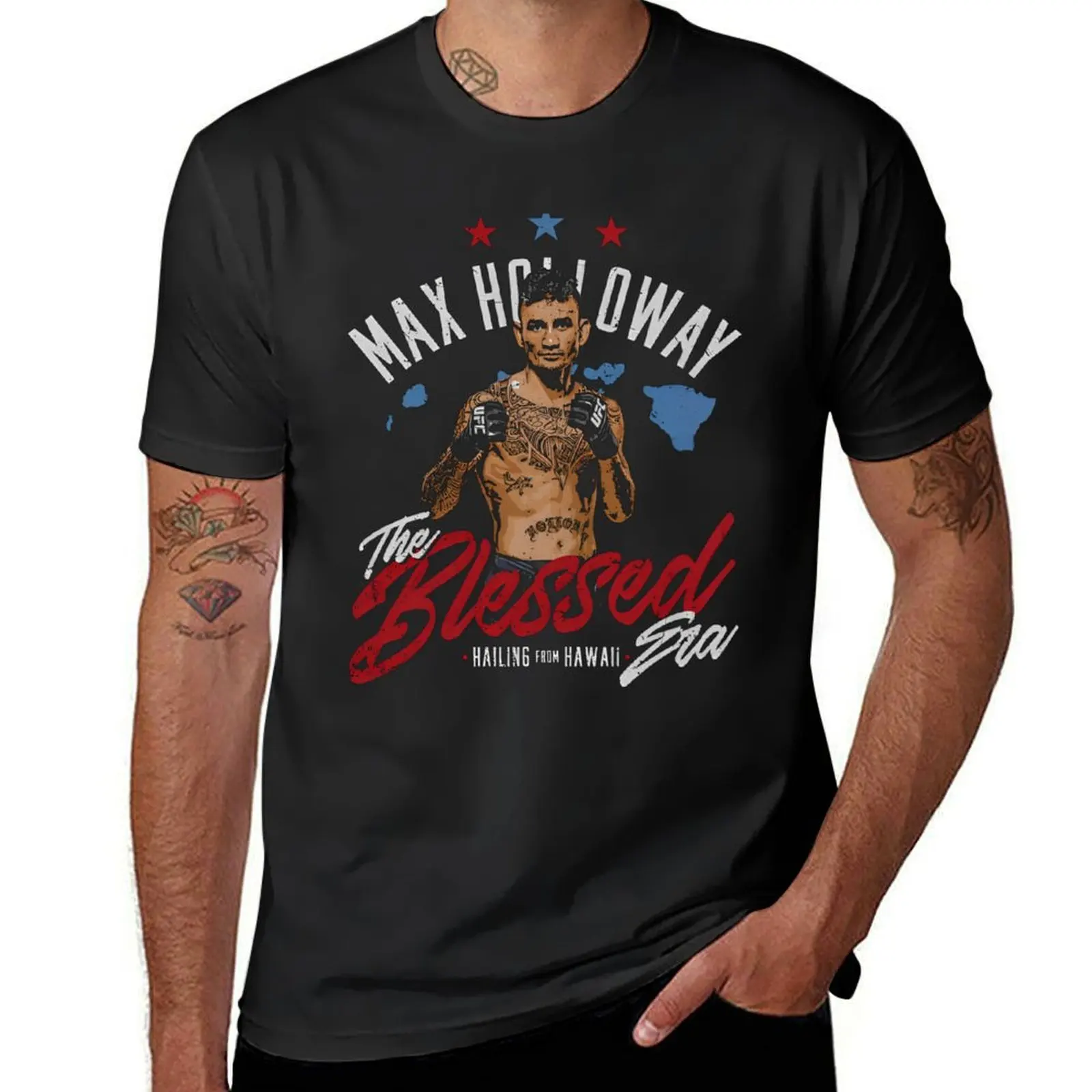 Max Holloway T-Shirt boys whites blanks T-shirts for men cotton