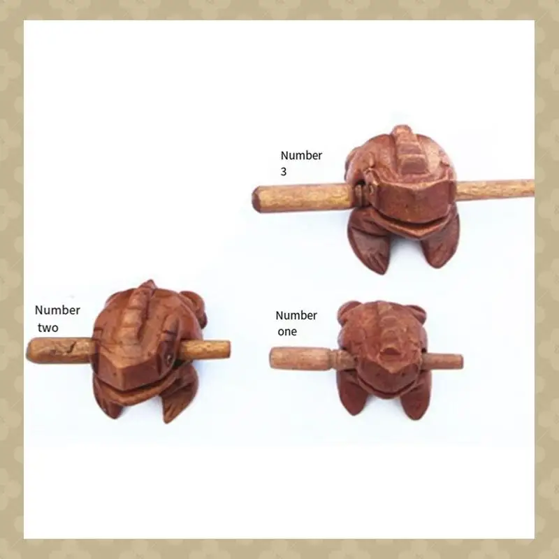 

Wooden Carving Frog Toys, Tourist Bamboo And Wood Handmade Crafts, Wooden Scratching Frog Ornaments Easy To Use