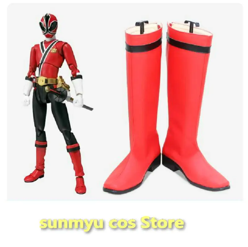 

Самурай Sentai Shinkenger Сапоги Обувь для косплея Нестандартный размер Хэллоуин