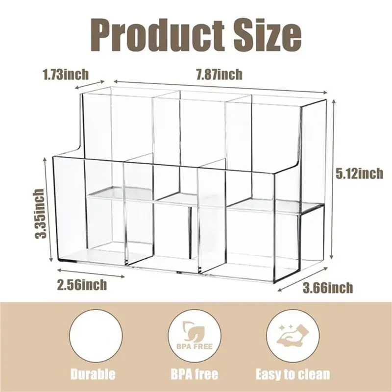 ABUN-2X 2-Tier Acrylic Drink Packet Organizer For Water Flavor & Hydration Powdered Mixes, Pantry Cabinet Kitchen Storage