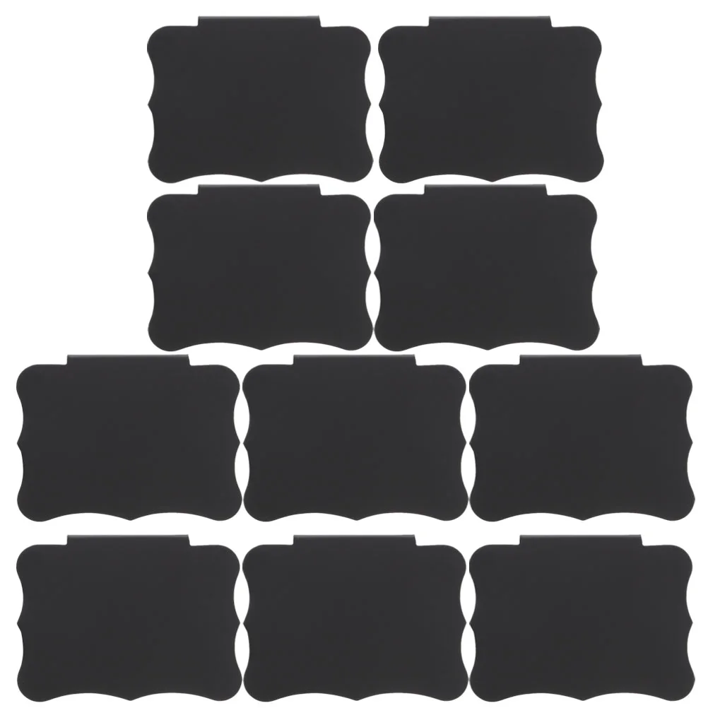 10 Uds. Etiquetas de encaje con emblemas, Clips negros de tiza pequeña, 89x64cm, Pvc extraíble