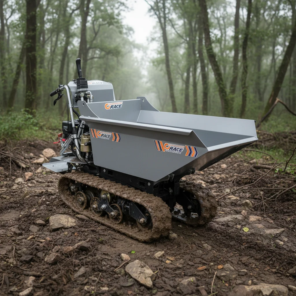 Customize Remote Control Crawler Tipper 500kg Portable Mini Track Dumper