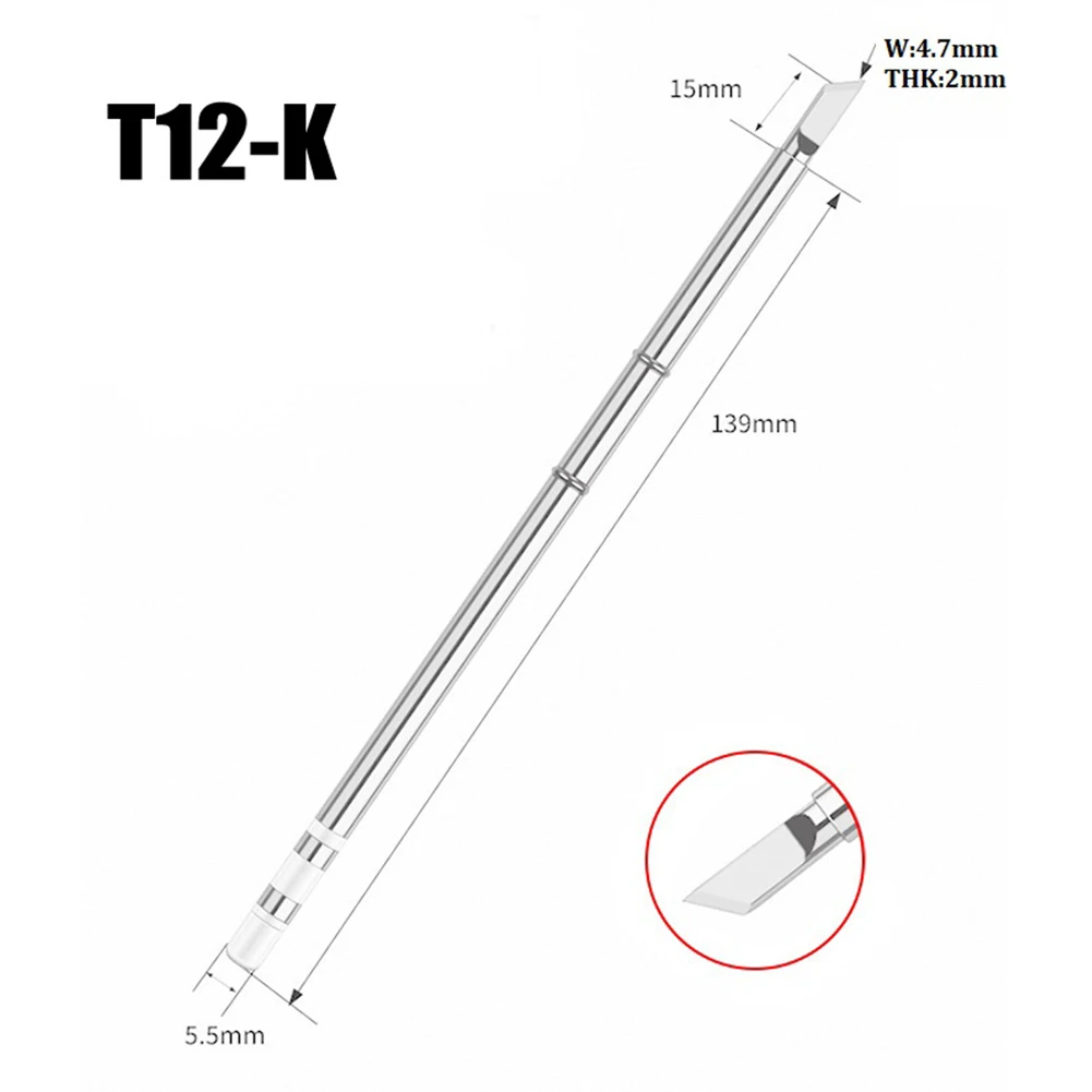 Soldering Iron Tip T12-K/KF/KL/KR/KW/J02/JL02/JS02 Welding Head For HAKKO912 950D 202 942 Soldering Station