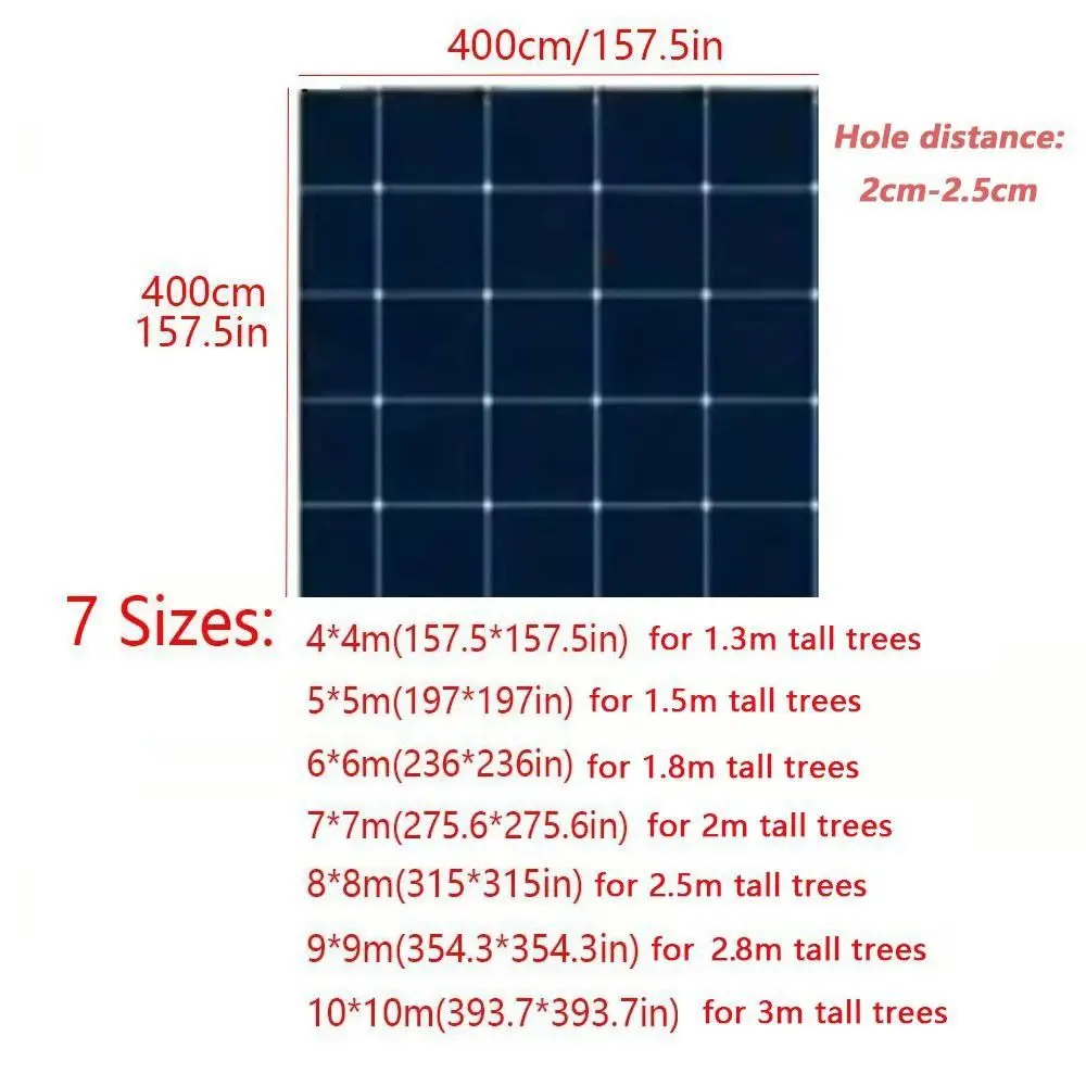 شبكة أوراق الشجر 4-10 متر شبكة مضادة للطيور لمنع الحشرات شبكة بيضاء شبكة حماية الطيور قابلة لإعادة الاستخدام شبكة شجرة الفاكهة القوية الخضار