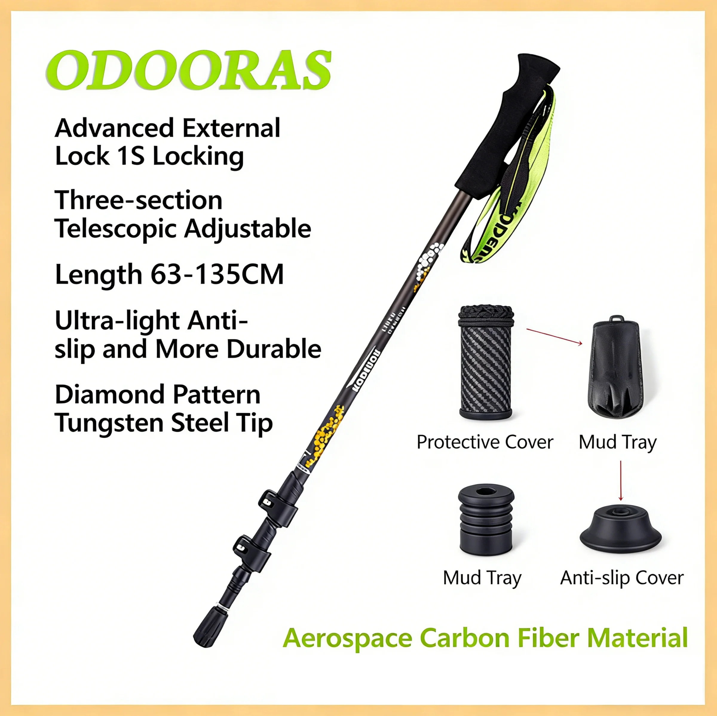 Bâtons de trekking en fibre de - Trekking Pole Carbon avis et prix