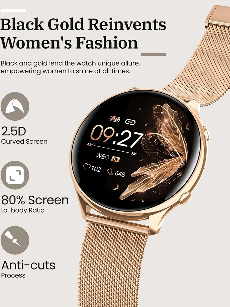 2024 NFC Smart watch function HD call 120+ Sport Mode for Android ios Gift for Women heart rate blood pressure smartwatch ladies