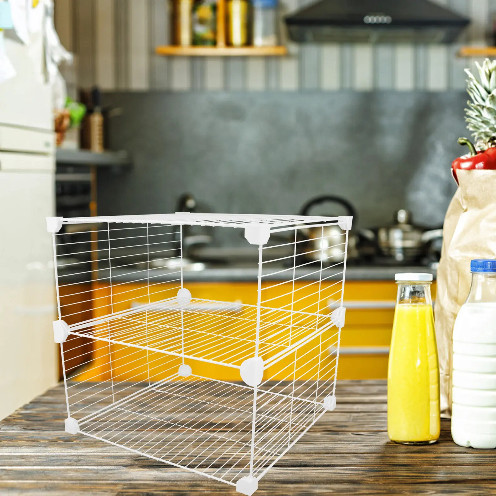 Freezer Organizer Dividers Set – Metal Wire Shelf Partitions for Deep Freezer, Refrigerator & Fridge Storage