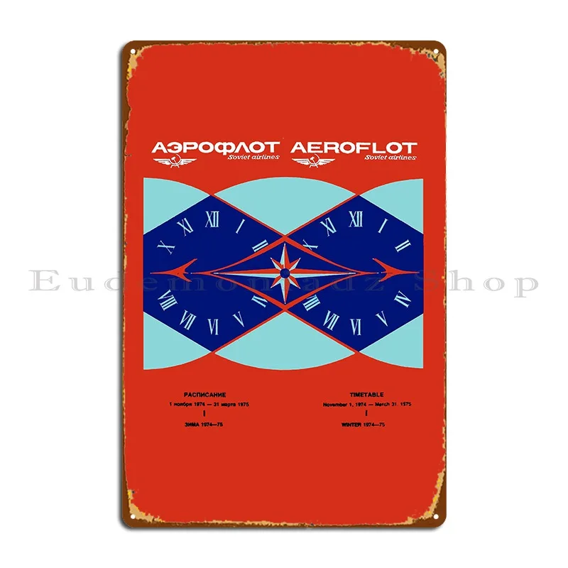 We Re Flying Aeroflot Timetable Metal Sign Personalized Designing Living Room Wall Decor Living Room Tin Sign Poster