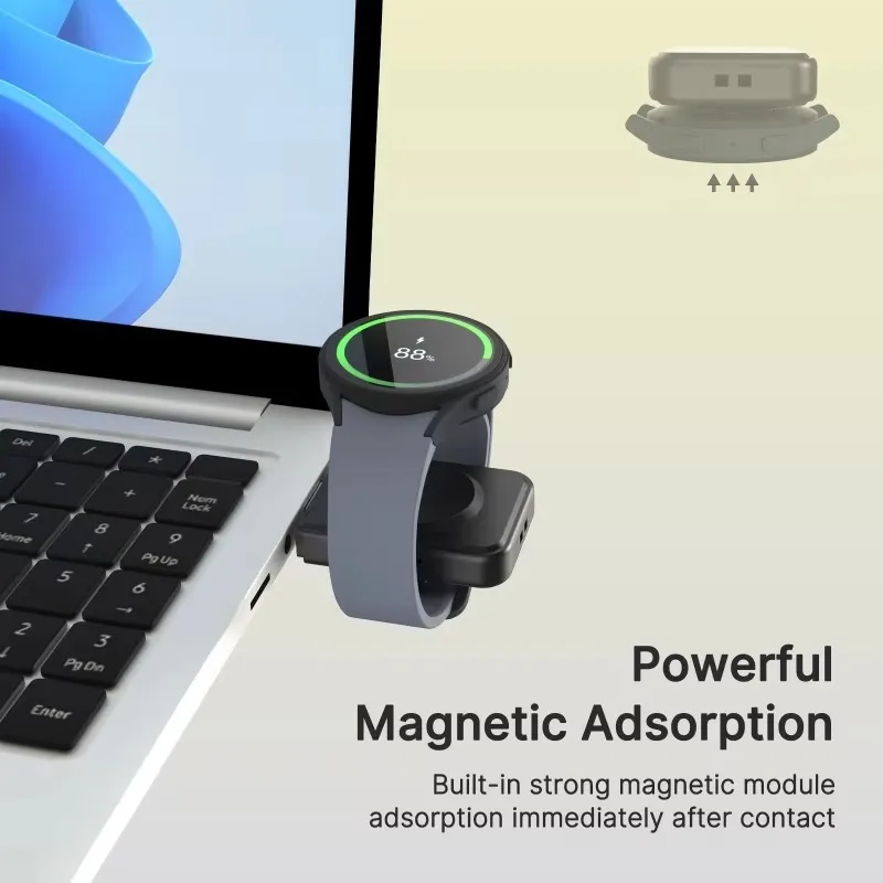 Magnetic Wireless Portable Watch USB Type C Fast Charger for Samsung Galaxy Watch 7/6 Classic 5/4 4 Pro 3/Active Fast Charging