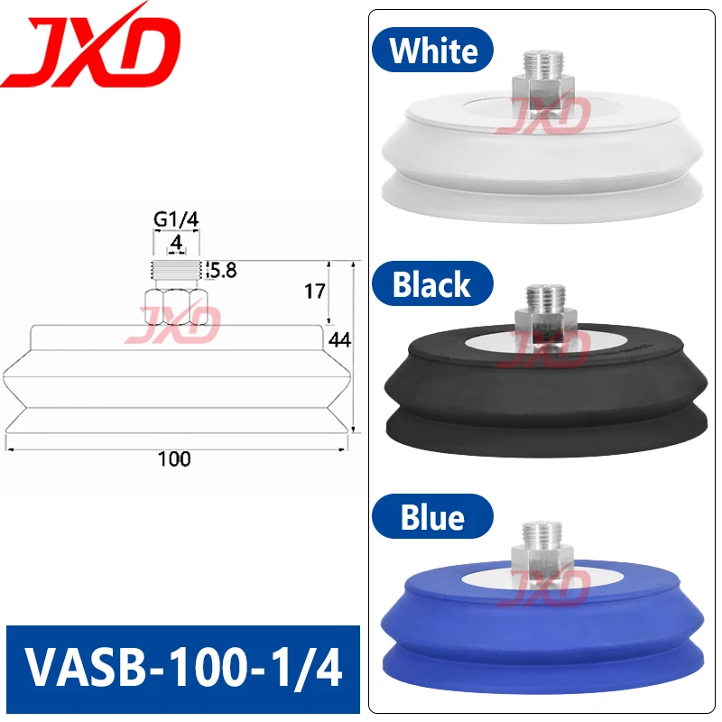 

Festo Type Bellows Vacuum Suction Cup VASB-100-1/4 Large Robot Gripper Pad 100mm Pneumatic Component VASB 100 Replacement New