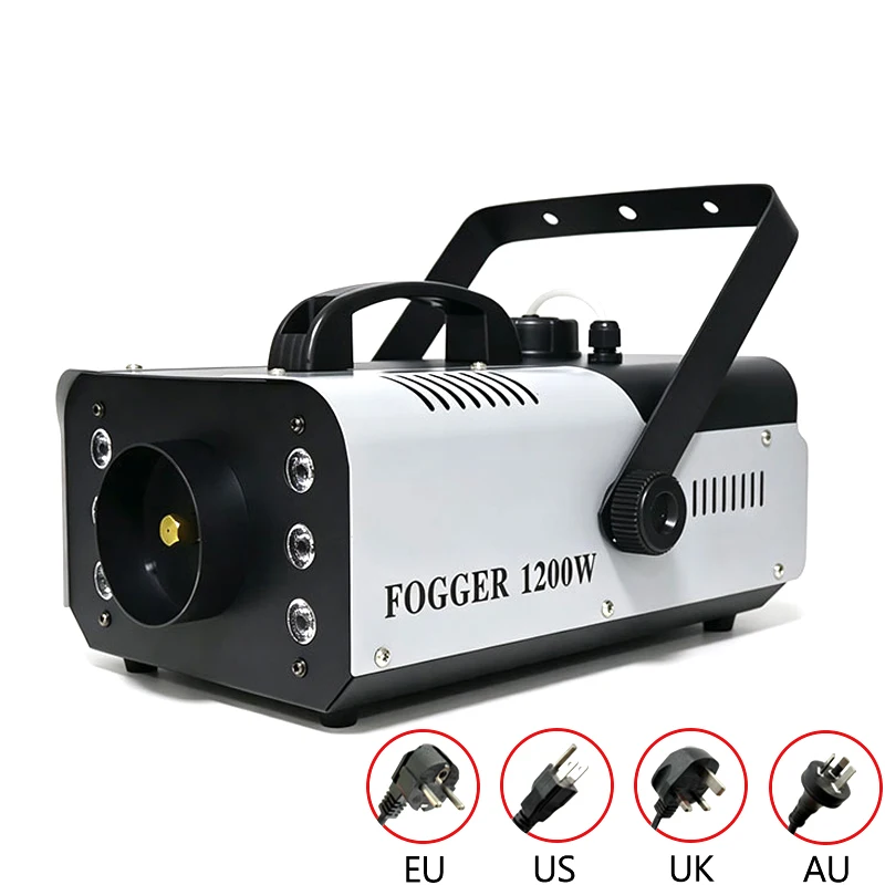 Smoke Fog Machine 1200W RGB 6LEDS 9LEDS DMX512 Wireless Remote Fog Machine Wedding Christmas Party Stage Atmosphere Equipment
