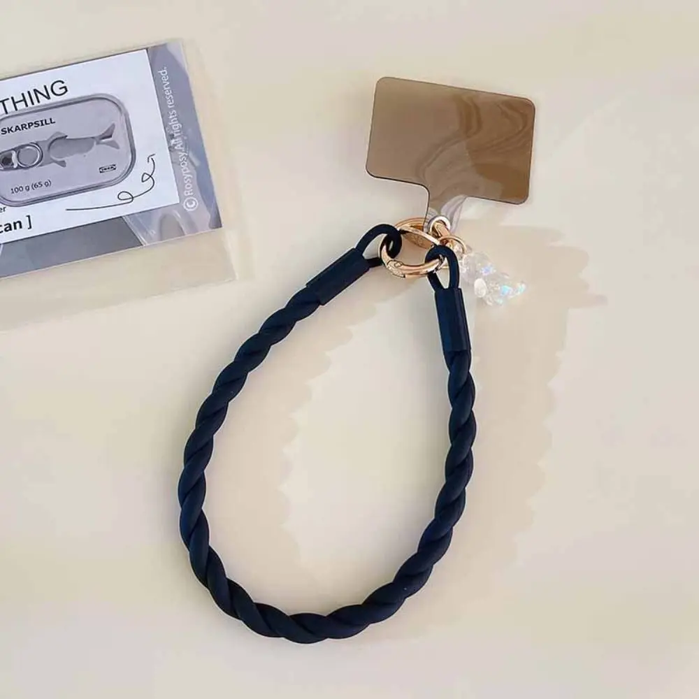 

Anti Loss Phone Charm Wrist Strap Luminous Woven Mobile Phone Bead Chain Short Silicone Mobile Phone Lanyard Bracelet