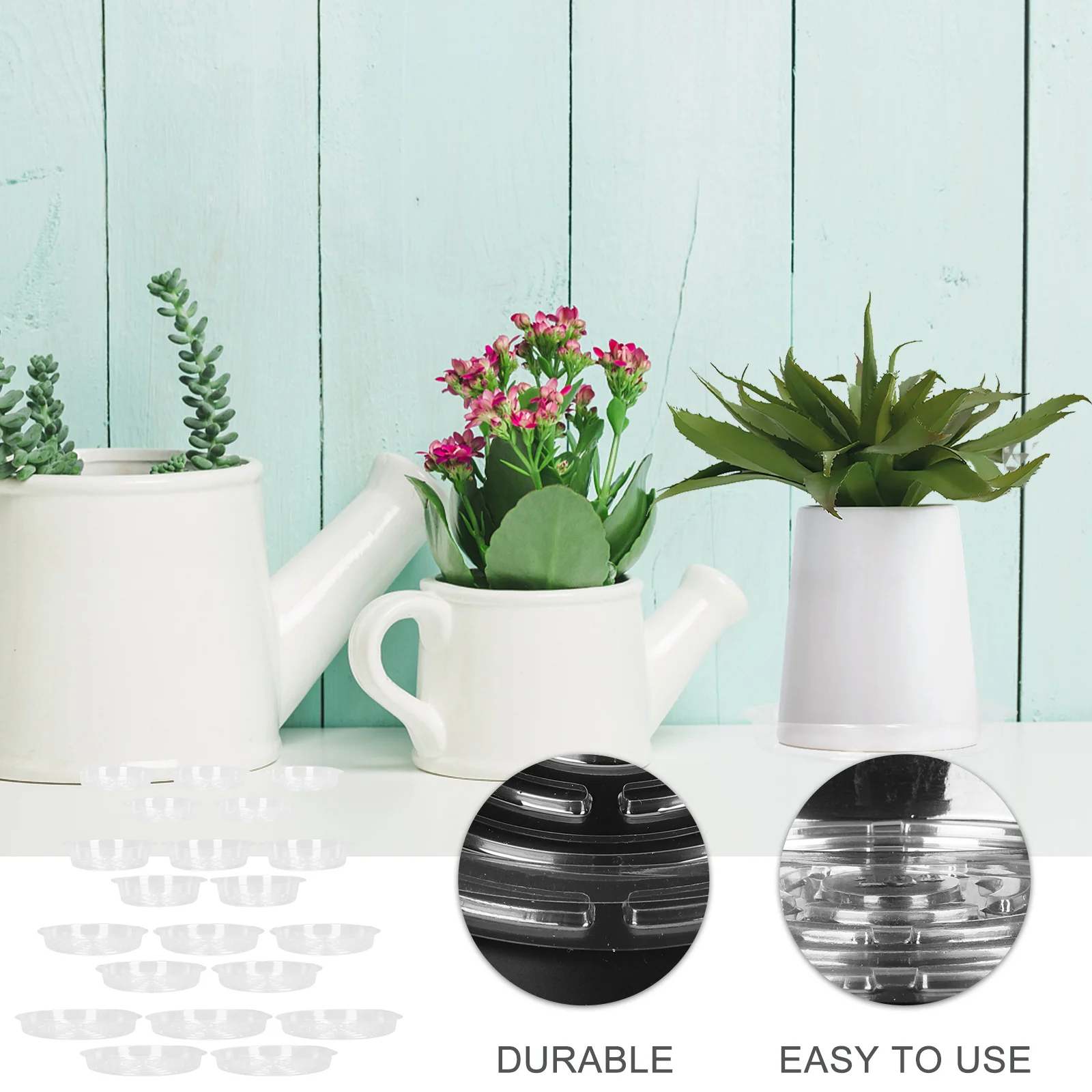 

Набор из 20 поддонов для цветочных горшков, пластиковые подставки для цветов, прочные круглые поддоны для сбора воды, садовые принадлежности, для использования в помещении и на улице, поддон для цветочных горшков