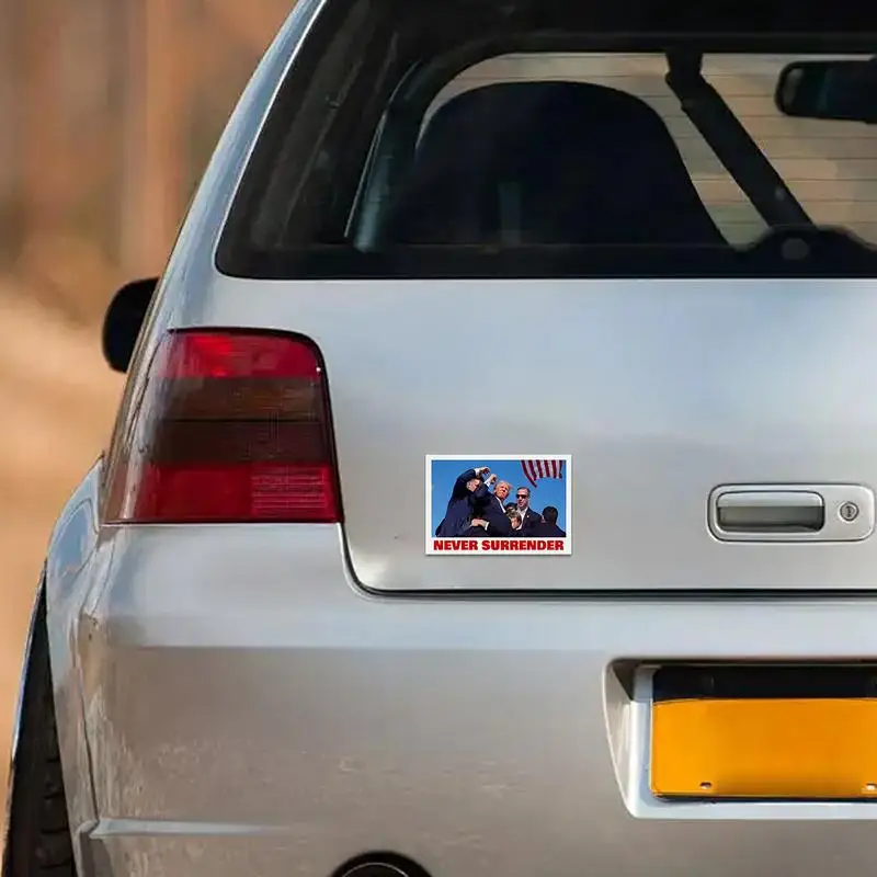 Adesivos de imagem de assassinato 10 PCS Never Surrender Adesivo de assassinato tentativo Never SurrenderatAssassinato temperado
