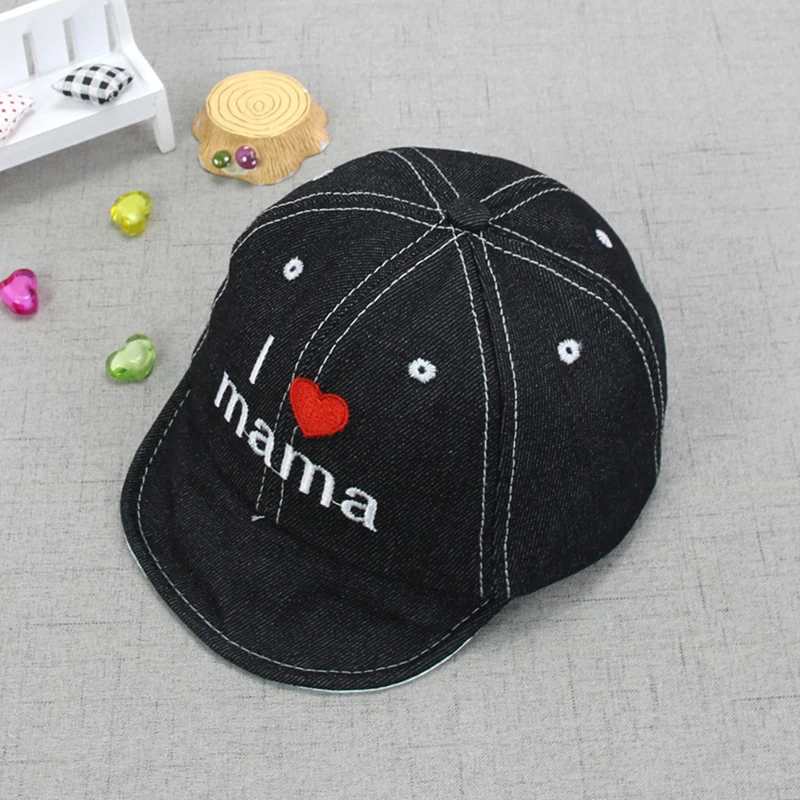 Baby Denim Baseball Cap New Spring Cute Embroidered Letter Solid Sunhat Boys Girls Cotton Snapback Caps Kids Hip Hop Fishing Hat