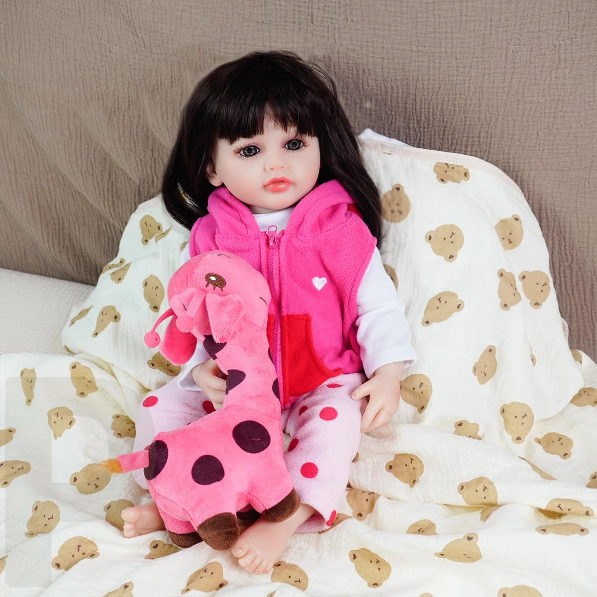 JOYORA 실물 같은 다시 태어난 인형 현실적인 전체 실리콘 아기 비비 비닐 50CM 신생아 소녀 인형 공주 유아 장난감 선물