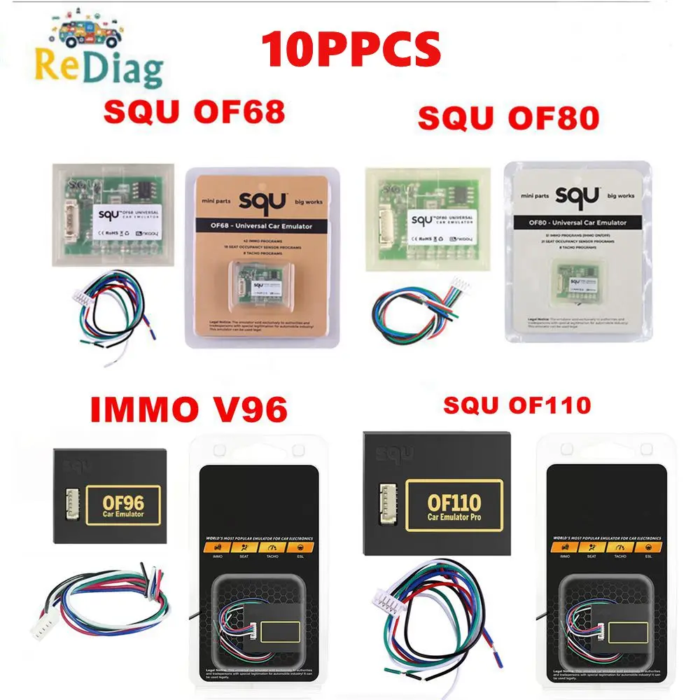 10PCS SQU OF68 Immo Programs Universal Car Emulator For Tacho Programs For Seat Occupancy Sensor Programs OF68 Diagnostic Tool