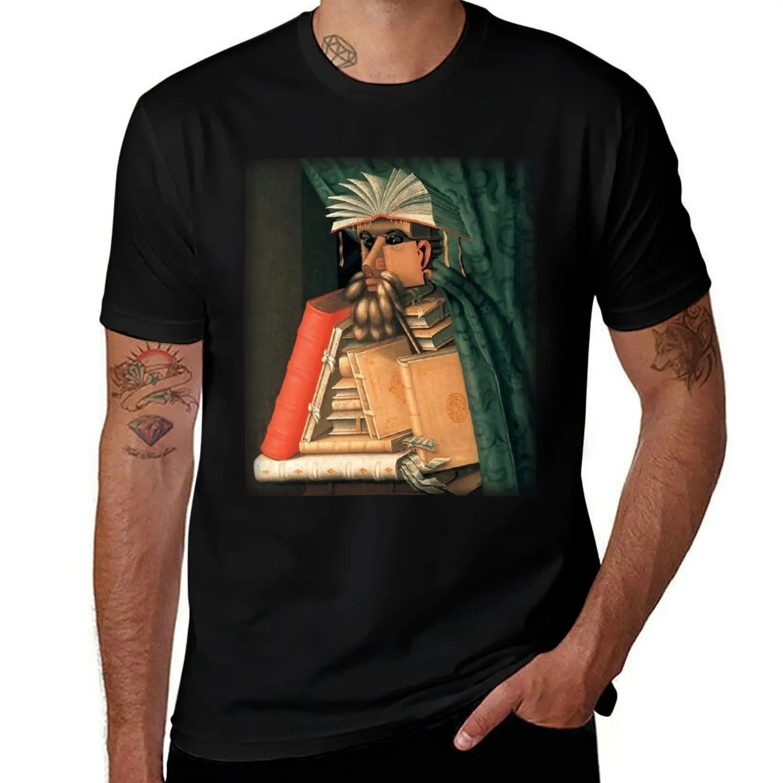 

Giuseppe Arcimboldo - The Librarian T-Shirt t shirts for man graphic funny mens graphic t shirts funny t shirts cotton T-Shirt